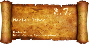 Marlep Tibor névjegykártya